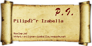 Pilipár Izabella névjegykártya