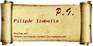 Pilipár Izabella névjegykártya