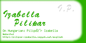 izabella pilipar business card